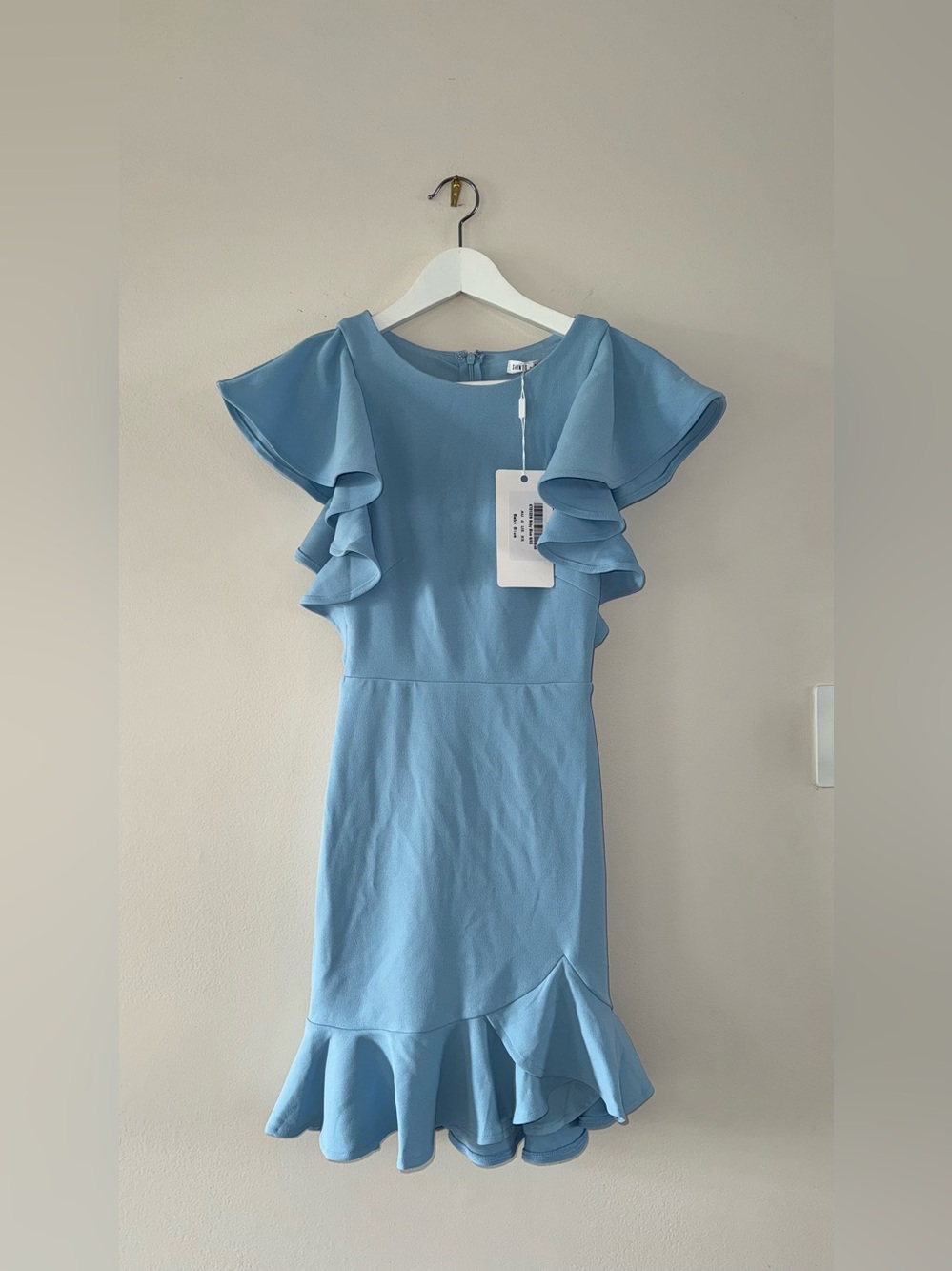 Hello Molly (Saints + Secrets) - Ruffled Sleeve Light Blue Dress